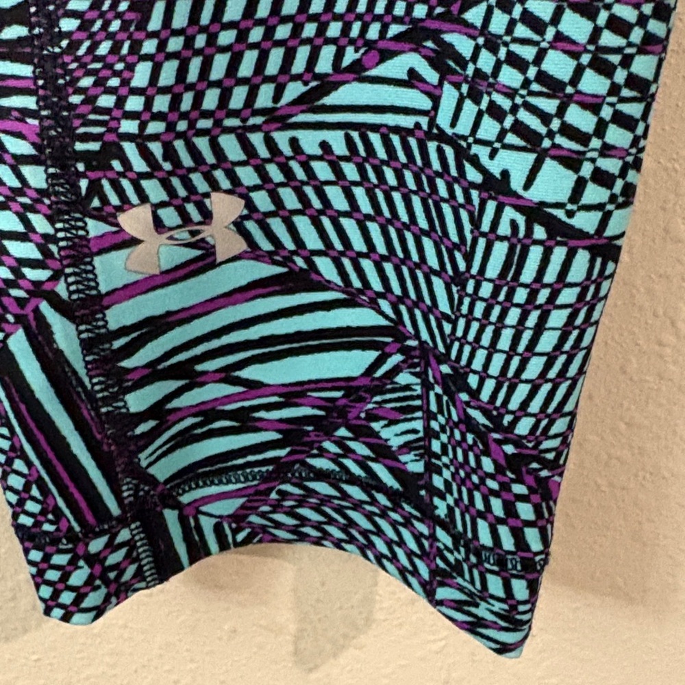 Under Armour Purple and Blue Patterned Leggings - Picture 2 of 6